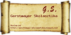Gerstmayer Skolasztika névjegykártya